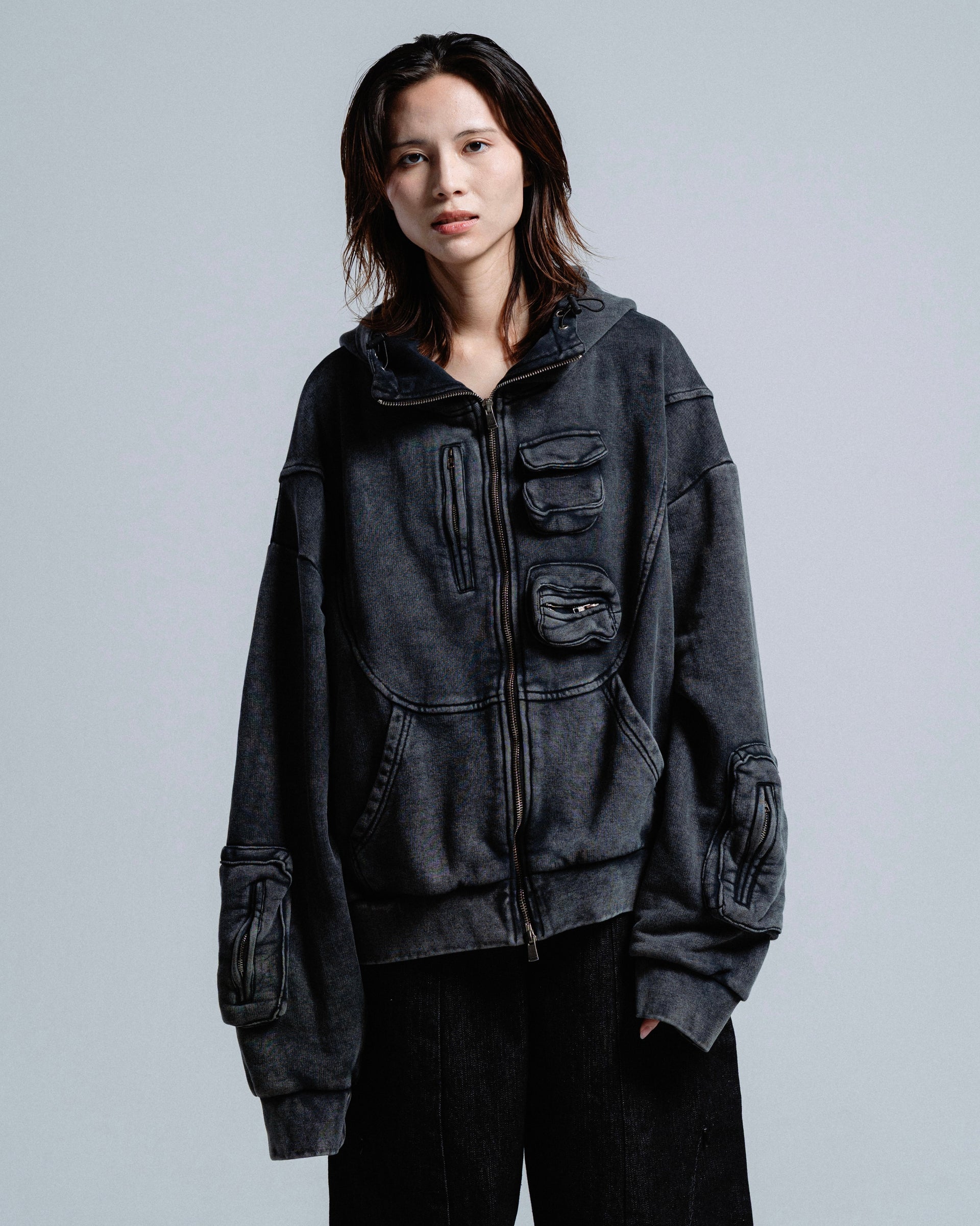 CARGO ADJUSTER HOODIE (BLACK)