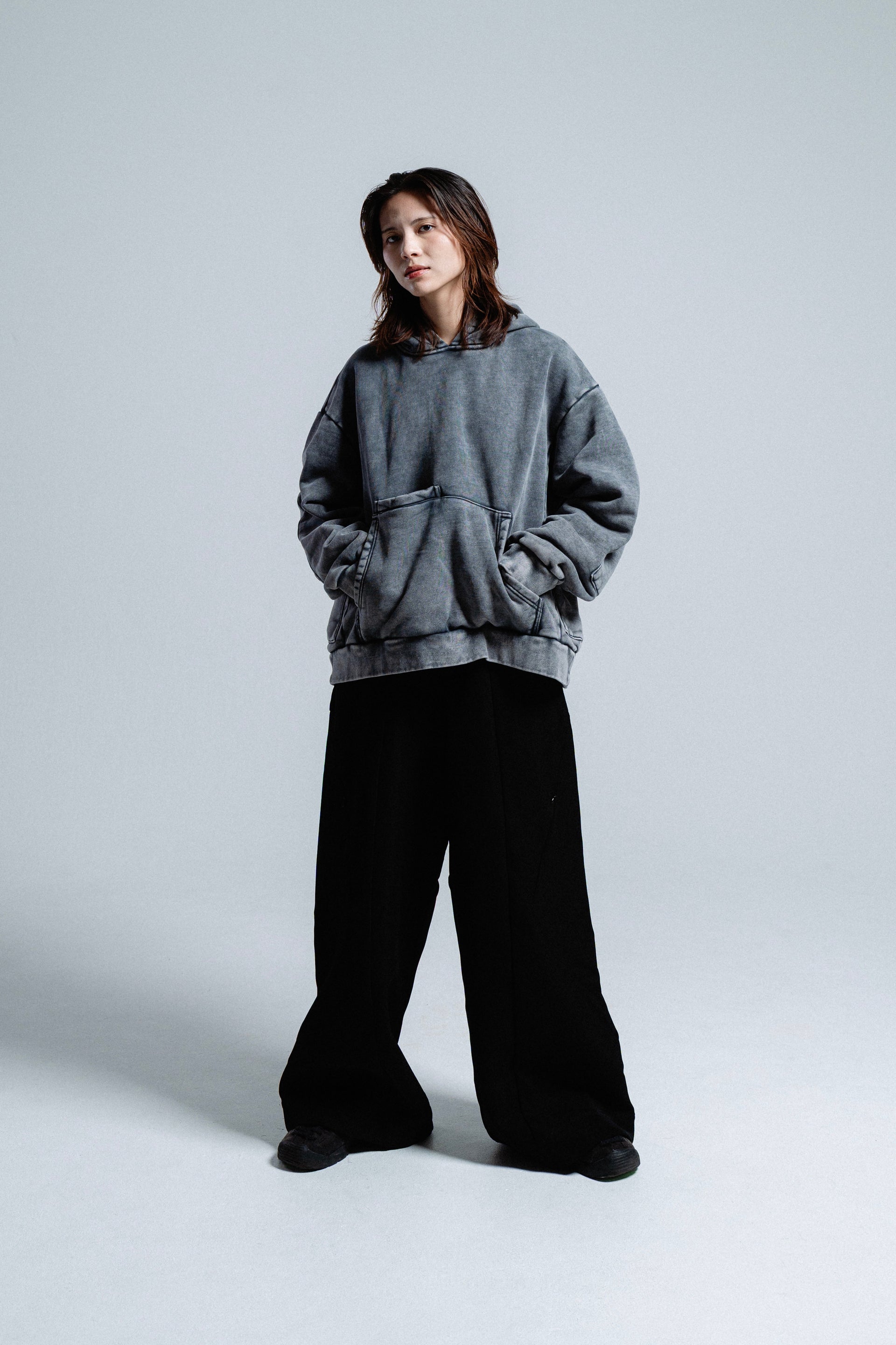 OBJECT DYED CARPENTER HOODIE (GREY)