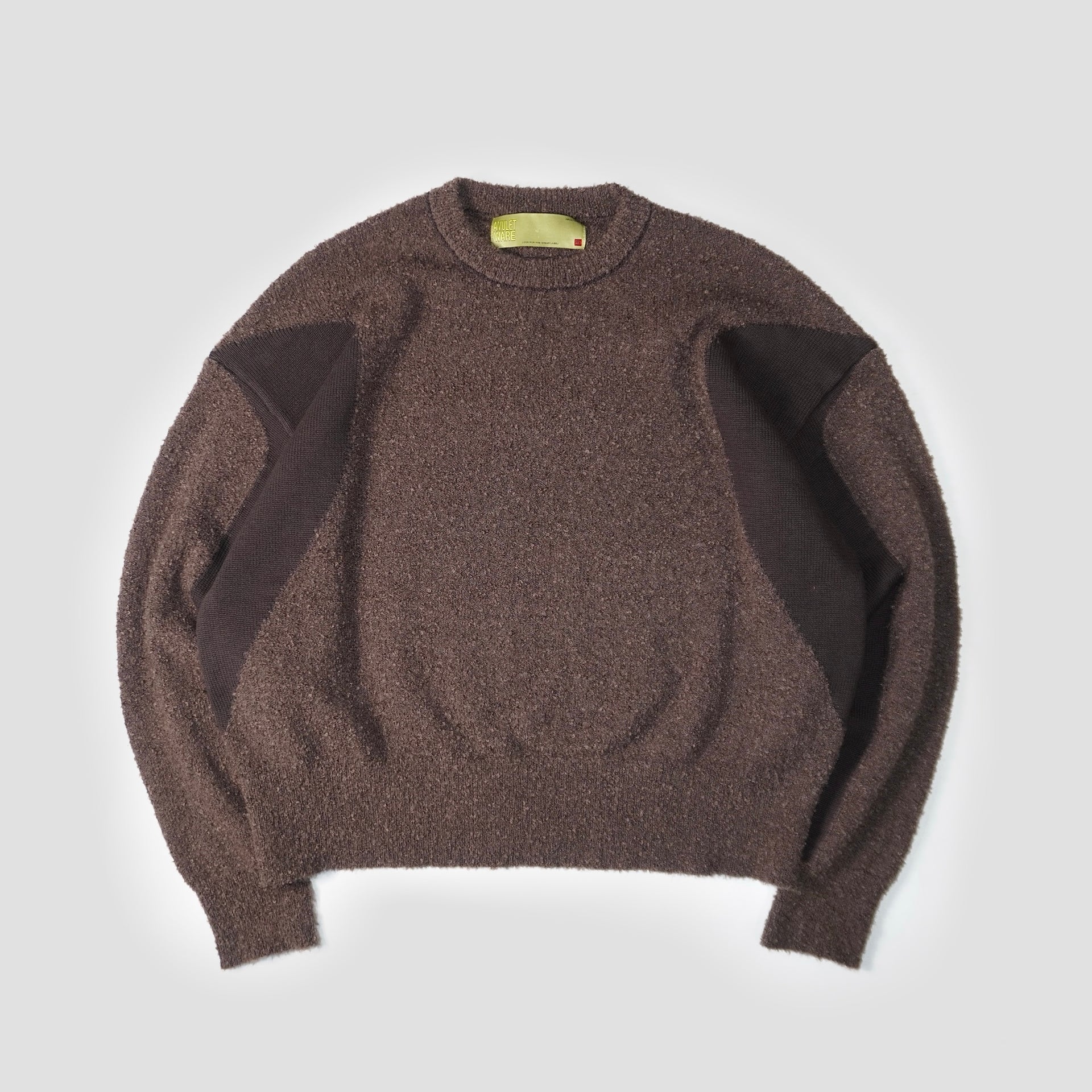 PUDDLE CONTRAST KNIT (BROWN)