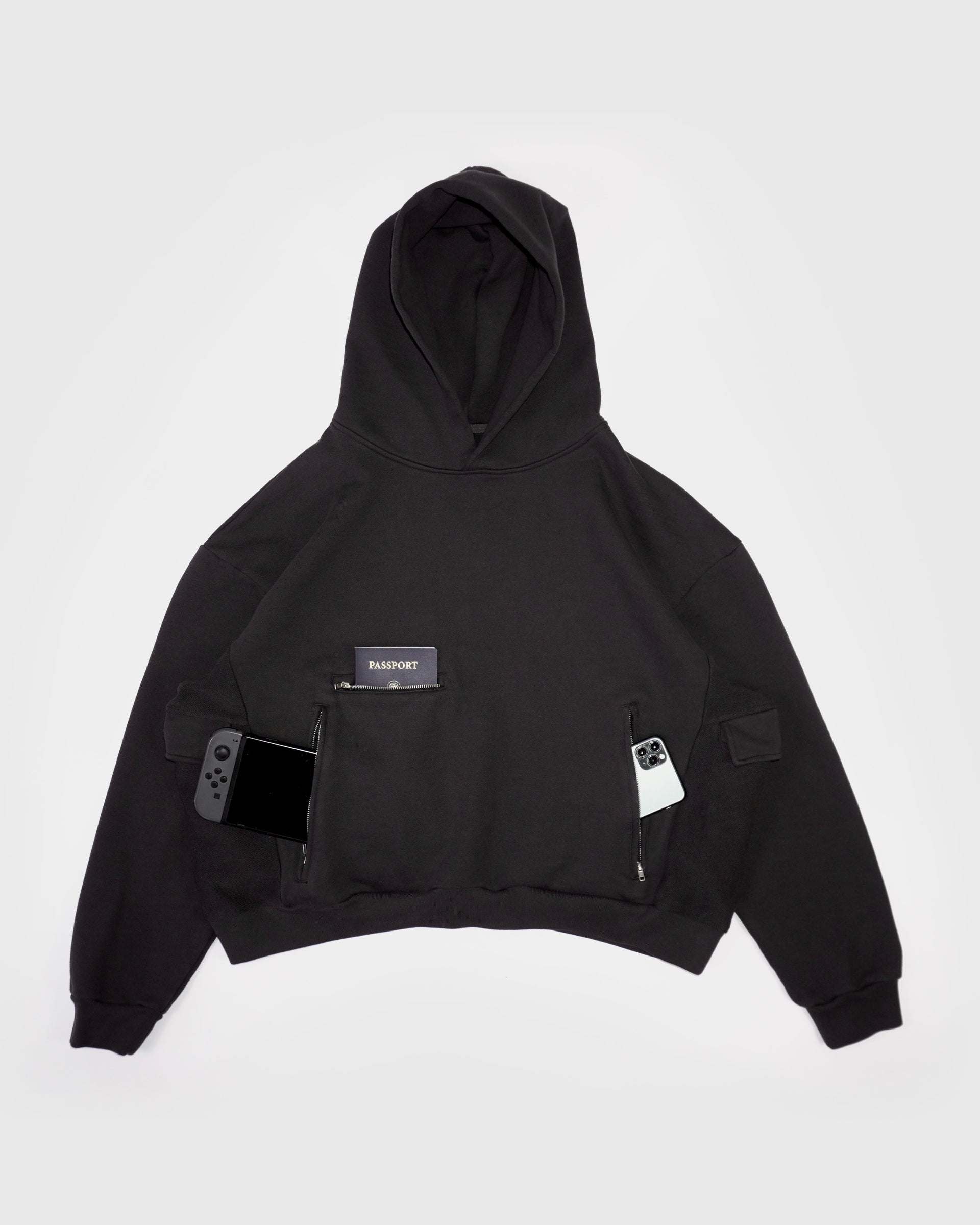 SAFE POCKET HOODIE (CHARCOAL)