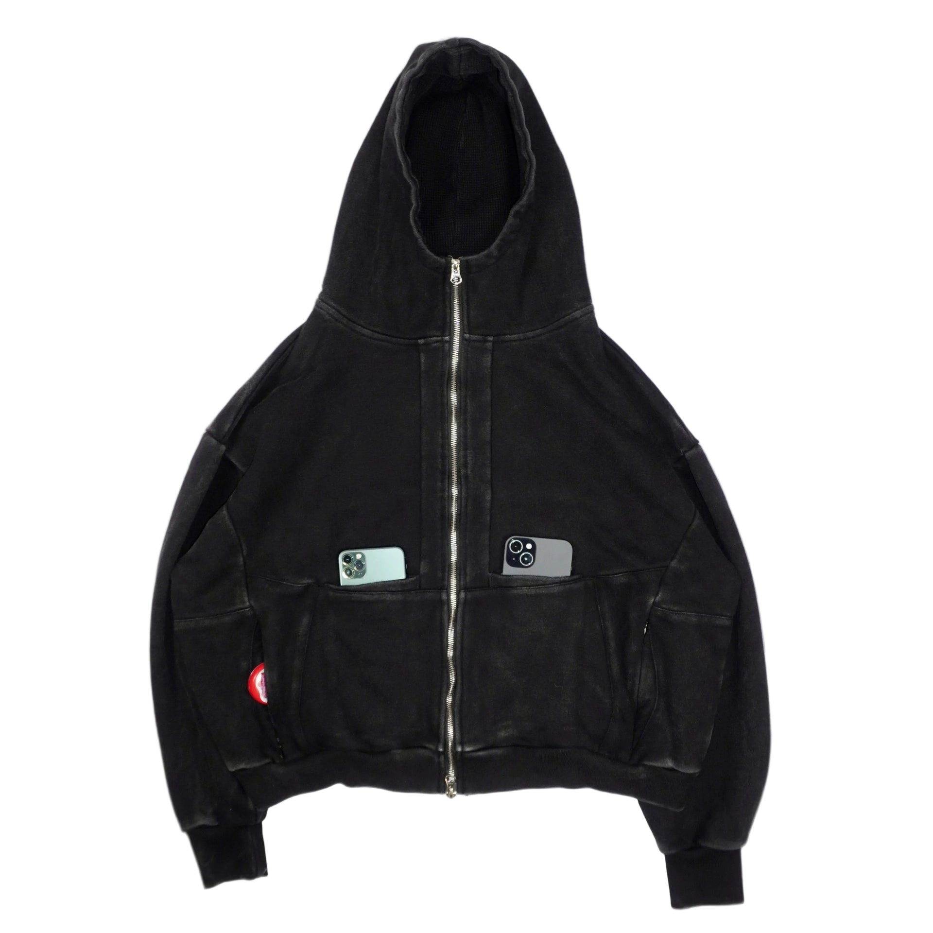 PANEL BLOCK HOODIE (BLACK)